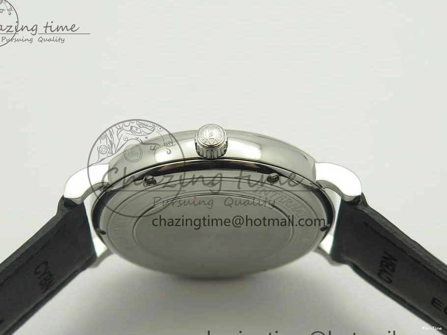 MIROTIME 0223 Supportive Portofino Automatic SS AF 1:1 Best Edition White Dial on Black Croco Leather Strap A 7184